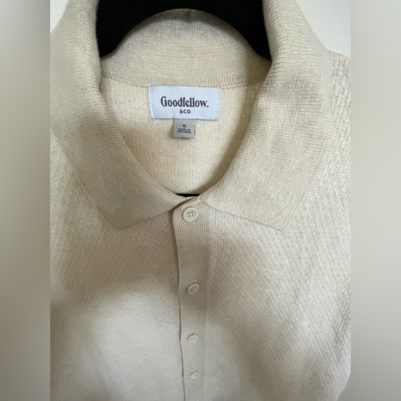 Goodfellow & Co jacquard- knit button polo cardigan sweater - Picture 4 of 6